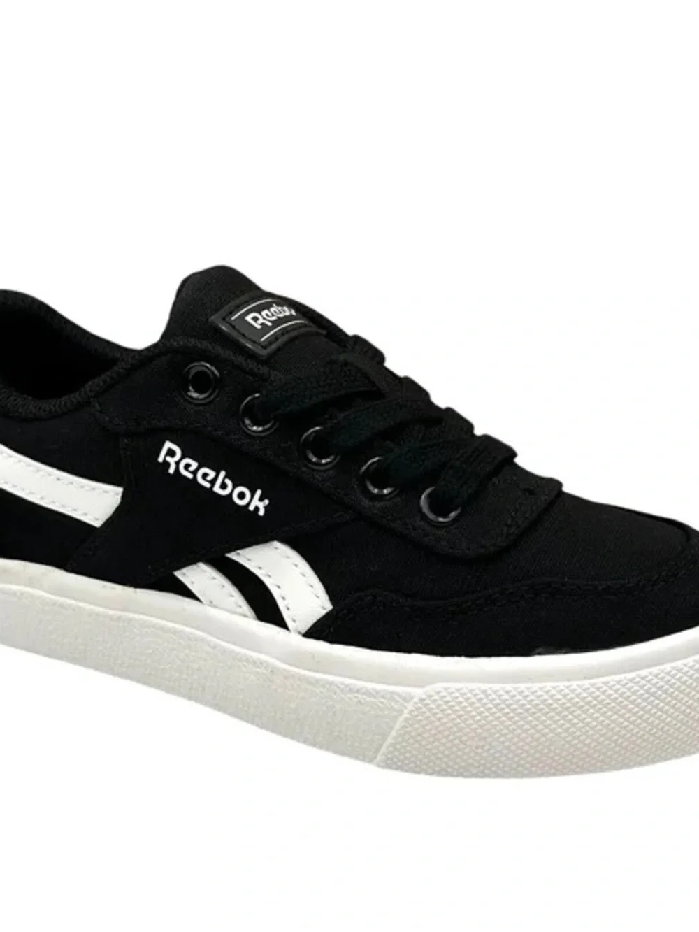 Reebok Black & White Casual Low-Top Sneakers 13k unisex new